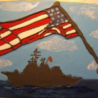 Homeland Pride Fair Entry This is my entry for our fair's themed category of Homeland pride. Sugar cookie with royal icing.