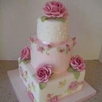 White And Pink Cake 