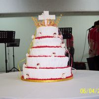 Para Una Fiesta De Pentecostes(Iglesia) Utilise los molde de 14 , 12, 10 ,8 ,6" los angeles los hice con pasta laminada y tylose.