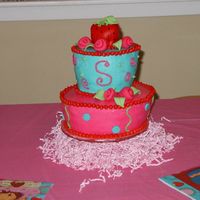 Whimsical Strawberry Shortcake Cake My first try at a whimsical cake. My husband thought it was crooked on accident, so next time I will tilt it more.