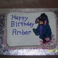 Eyeore I made this for a friend I added the coloured sugar just to give it something special. I liked it alot.