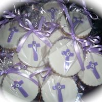 Carolina Cookie favors for a Baptism.