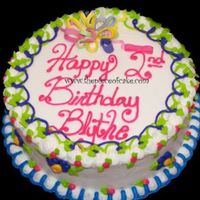 Colorful Just a fun, colorful, girly cake.