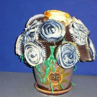 Cupcake Bouquet Egg free chocolate cupcakes and regular spice cupcakes with buttercream frosting