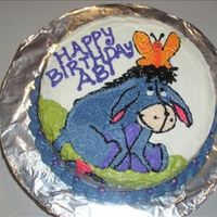Eeyore Cake A birthday cake for my goddaughter's 3rd birthday. She is an Eeyore fanatic. I found the image online and used piping gel to transfer...