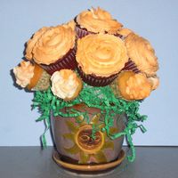 Cupcake Bouquet Red Velvet and lemon cupcakes with buttercream frosting