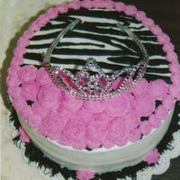 Zebra And Hot Pink Birthday I made this cake for my niece's 19th birthday.