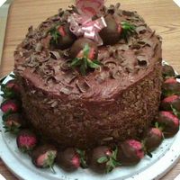 Chocolate Cake With Chocolate Covered Strawberrys chocolate cake with chocolate covered strawberrys