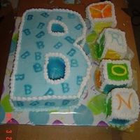 Baby Block Name Cake 