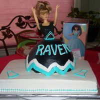 Cheerleading Cake Barbie cheerleading cake for a friend's daughter's cheer party. Chocolate with buttercream