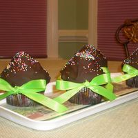 Hi Hat Cupcakes cupcakes iced in bc and dipped in chocolate as per Martha Stewart's instructions on her website.