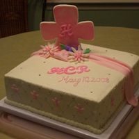 First Holy Communion Cake for my Goddaughter which is my attempt to copy none other than my cake crush SugarShack!