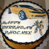 Bumblebee Cake Made this for a friends son's 4th Birthday