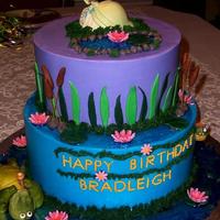 Princess And The Frog Princess and the frog cake with gumpaste Louis and Ray