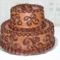 Grooms Cake All Chocolate buttercream