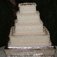 Wedding Cake all butterream, this is without fresh flowers that were supposed to be added later