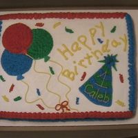 Baby's First Birthday Cake matched the inviations. Did a smaller smash cake to go with it.