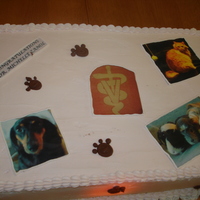 Vet School Graduation The pictures are edible images and are all of her pets.