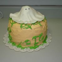 Pumpkin Scare This is my first try at a pumpkin. I learned that you need a very well defined bundt pan to get the ridges on the pumpkin. The ghost gave...