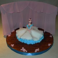 Sugar Plum Fairy This was taken from Debbie Brown's Enchanted Cakes. The cake is pound cake. Everything else is Fondx. Her neck is bulging a bit, but...