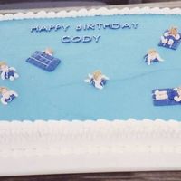 Pool Party This was a cake I made for my nephew's birthday party. It was, of course, a pool party.