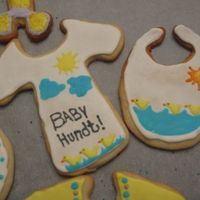 Baby Cookies Sugar cookies decorated with royal icing.