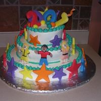 Preschool Graduation Preschool graduation cake, they wanted fun and colorful, hopefully I did that. I don't work with fondant much but gave it a whirl on...