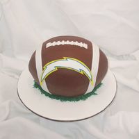 Grooms Cake Go Chargers! This was for a cake for a groom who loves the chargers! French vanilla cake w/ chocolate BC. TFL!