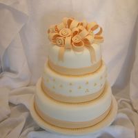 Wedding Cake All covered in fondant. TFL!