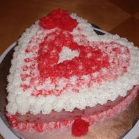 Heart Cake For Daughter This was cut from a sheet cake and decorated for my daughters 4th birthday. I know fancy for a 4 yr. old but it's decorated to her...