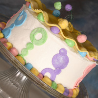 Rainbow Cake This is a rainbow colored white cake with BD frosting, marshmallow fondant accents and lustre dust to help it shimmer. I got the idea from...