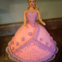 Barbie Birthday Cake 2 Another chocolate cake with buttercream icing.