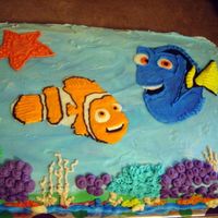 Nemo And Dory I made this for my niece & nephew's birthday party. All buttercream with a few white candy shells. This was a fun cake to make, I...