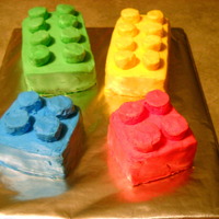 Building Block Cake I made these for our son's birthday party. Instructions found at bettycrocker.com.