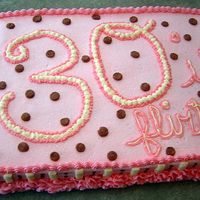 Thirtieth Birthday Cake I made this fun cake for my sister-in-law's surprise party. Chocolate fudge cake with buttercream and edible glitter.