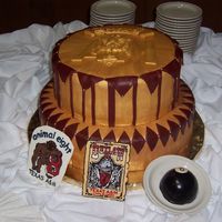 Corps Stack Cake This was a chocolate cake with chocolate buttercream under marshmallow fondant. The groom, a recent grad of Texas A&M and a member of...