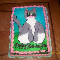 Fat Cat my sils fat cat cake ...she has a hugh grey and white cat named mini boo this is my attempt at drawing a cat lol