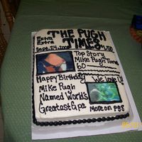 Gpas Newspaper Cake inspired by the many newspaper cakes ive seen on cc for my dads 60th