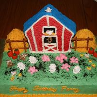My Grandson's First Birthday! This was a fudge marble cake with buttercream icing, royal icing animals that I made for my grandson's first birthday. My D-IL made...