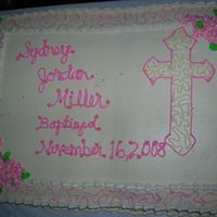 Baptism I should have put another layer of icing on top before decorating so the crumbs weren't poking through, but sometimes you just don&#...