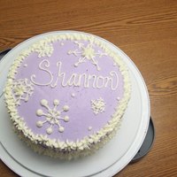 Snowflake Cake For Shannon Purple is her favorite!