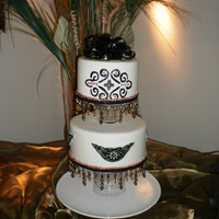 Chandelier Wedding Cake I ordered cake dummies, and found something similar here - and just had to try it. Dont care for the stenciling on the top tier, couldnt...