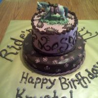 Cake Made For My Sisters Neice Paisley Print with Horse