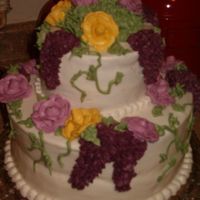 Hpim1311.jpg just a test cake - cookies and cream cake with buttercream icing and roses