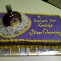 Groomscake.jpg I made this last night for my daughters wedding today. All buttercreme, w. rock candy for ice. My daughter and her fiance both loved it!!