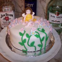 Cake #3 This is a two layer yellow cake made with Wilton Fondant & gum paste flowers. The doll is made of Fondant and the flowers out gum paste...