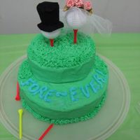 Groom's Shower Cake-Golf I made this cake for a male co-worker who is getting married. We threw him a groom's shower. He LOVES golf. It is all buttercream...