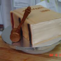 Law Book For one of my boss's birthday. Inspired by this site! Thanks for posting your cake, Jen123! Cake is yellow, covered in fondant.