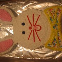 Easter Bunny Cake Two basic circle sized pans were used to create this cute bunny!