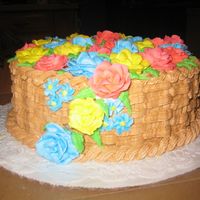 Cascading Rose Basket Cake I had no problem with creating the basket weave on my cake. However, I learned the importance of making my roses in advance! I had a tough...